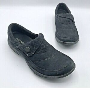 Merrell Dassie Mule Shoe Black Size 9 Select Grip Sole Pre-loved Slip On Comfort
